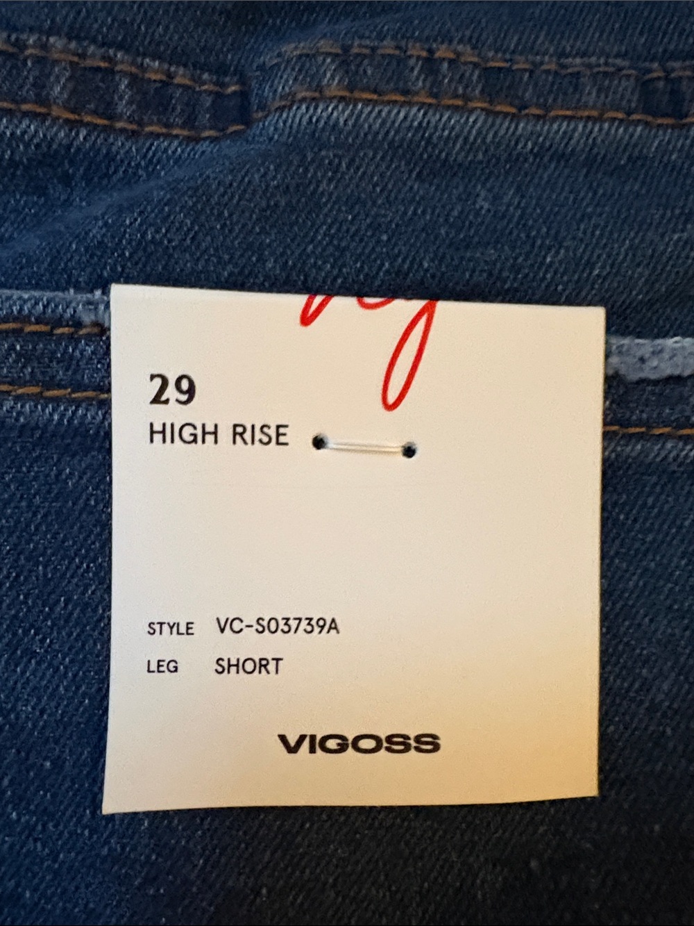 Vigoss Blue Denim High-Rise Shorts size 29 - Picture 5 of 5